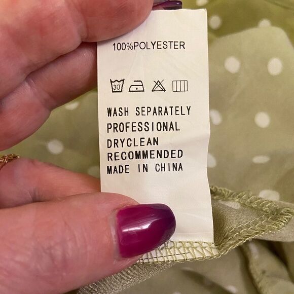 Zldso Large Green Polka Dotted Summer Dress Fun - Picture 8 of 8